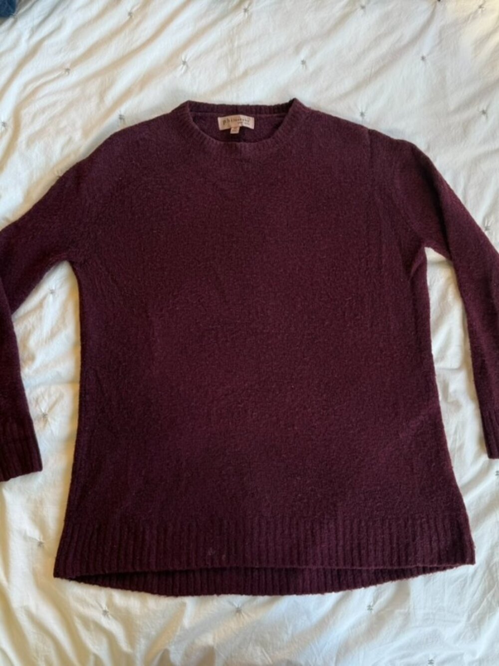 Philosophy Republic Clothing Crewneck Sweater in Wine — Size XS